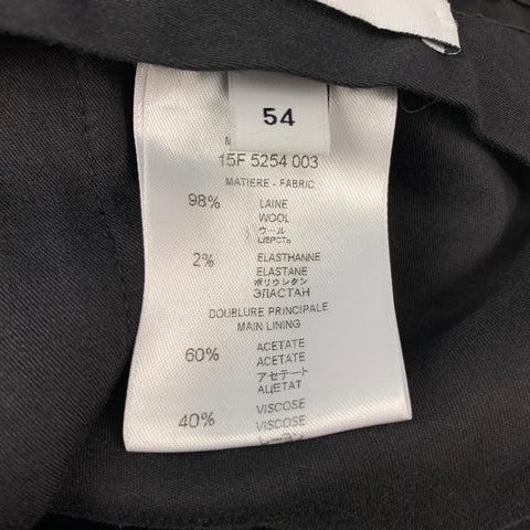 GIVENCHY Size 38 Black Wool Zipper Waistband Dress Pants