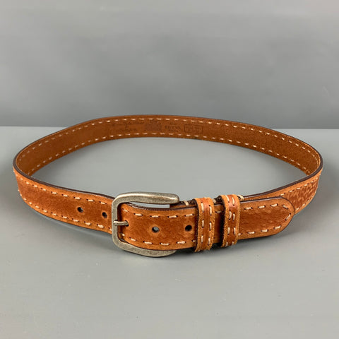 LEYVA Size 36 Tan Contrast Stitch Leather Belt