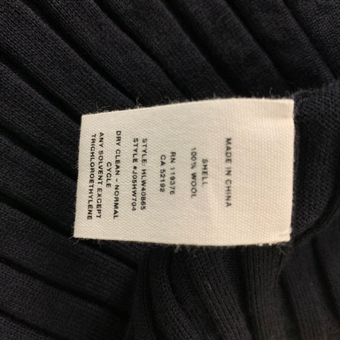 HELMUT LANG Camiseta de lana acanalada negra talla L - Mujer