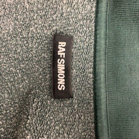 RAF SIMONS AW 12 Size L Green Burgundy Ombre Cotton Polyester Crew-Neck Pullover