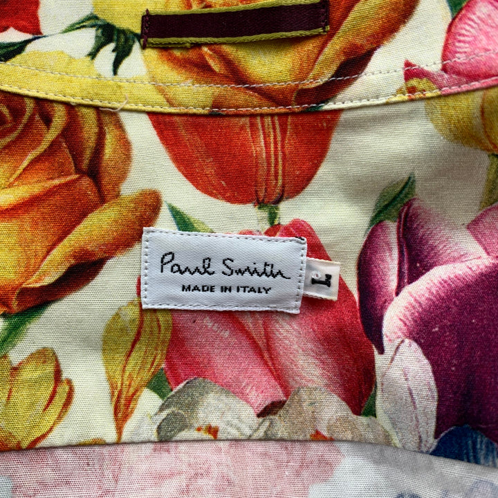 PAUL SMITH Size L Multi-Color Floral Cotton Button Up Long Sleeve Shirt