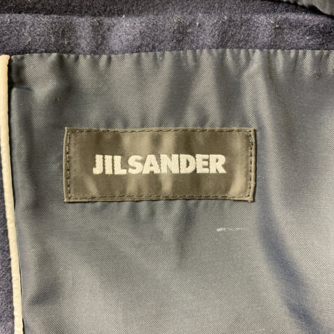 JIL SANDER Size 38 Navy Wool Notch Lapel Sport Coat