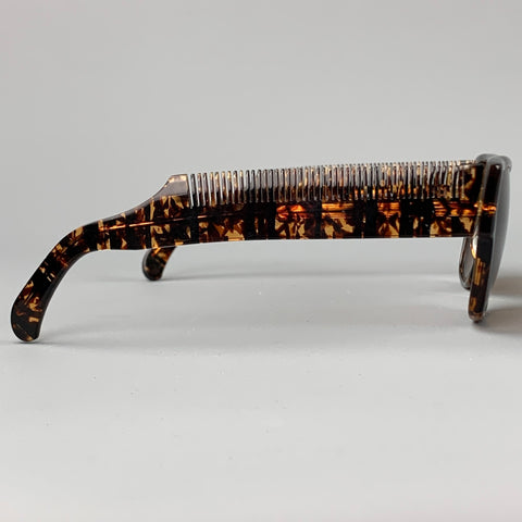 Vintage MOSCHINO by PERSOL Tortoiseshell Acetato Gafas de sol marrones