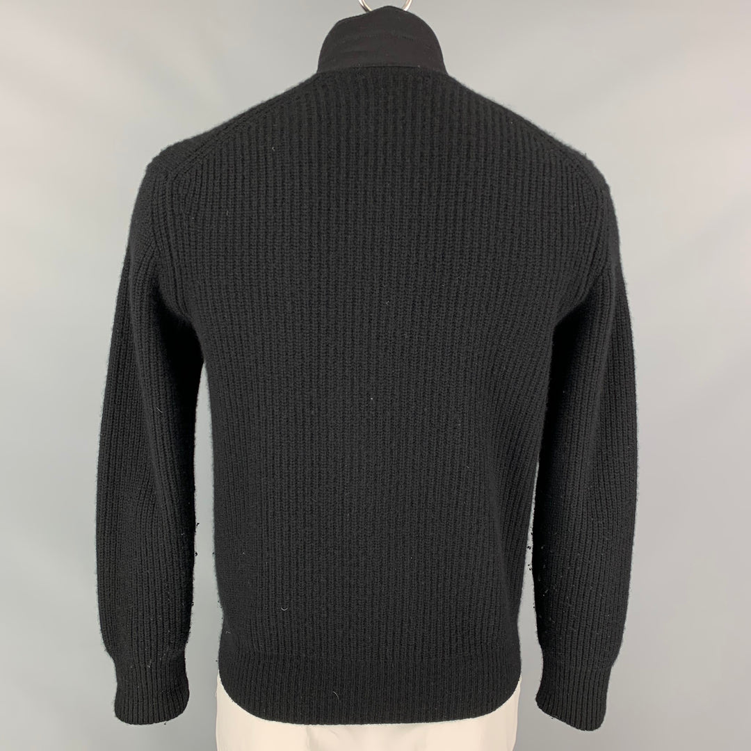 TSE Size L Black Knit Cashmere Buttoned Cardigan
