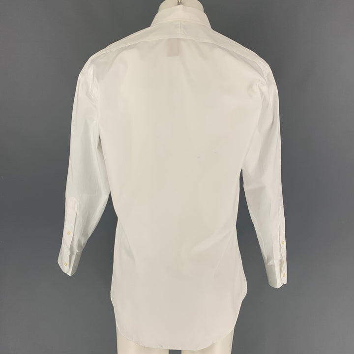 BERGDORF GOODMAN Taille M Chemise à manches longues boutonnée en coton blanc