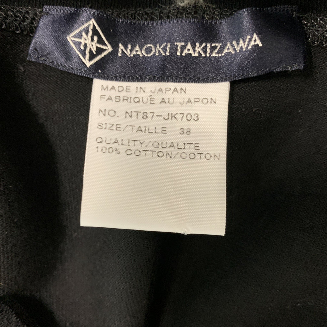 NAOKI TAKIZAWA Size 2 Black Cotton Solid Casual Top