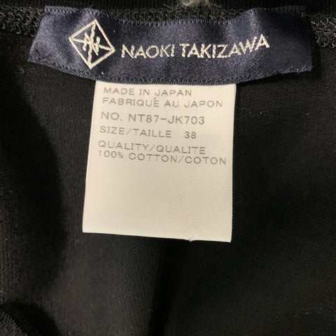 NAOKI TAKIZAWA Size 2 Black Cotton Solid Casual Top