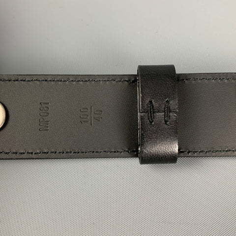 LOUIS VUITTON Size 40 Black Leather Belt