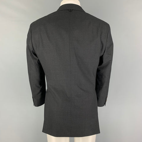 BLACK FLEECE Size 40 Charcoal Wool Notch Lapel Sport Coat