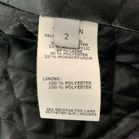 THAKOON Size S Brown Purple Wool Blend Hooded Vest