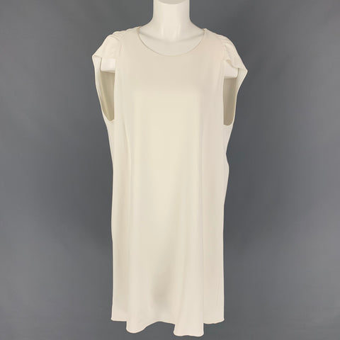 THE ROW Vestido de cóctel sin mangas de viscosa color crema talla XS