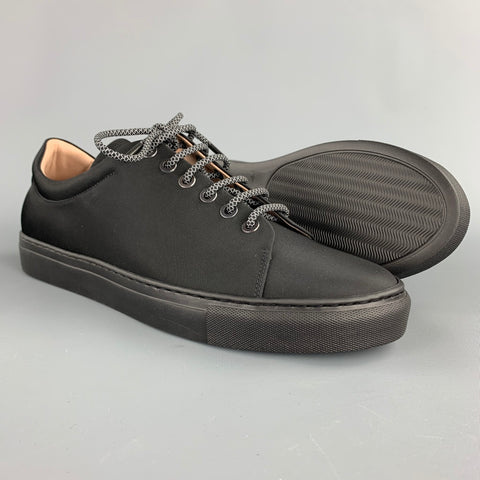THEORY Size 8 Black Nylon Trainer Sneakers