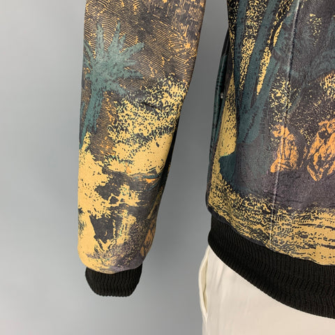 ETRO Chaqueta bomber de mezcla de poliéster con estampado multicolor talla L