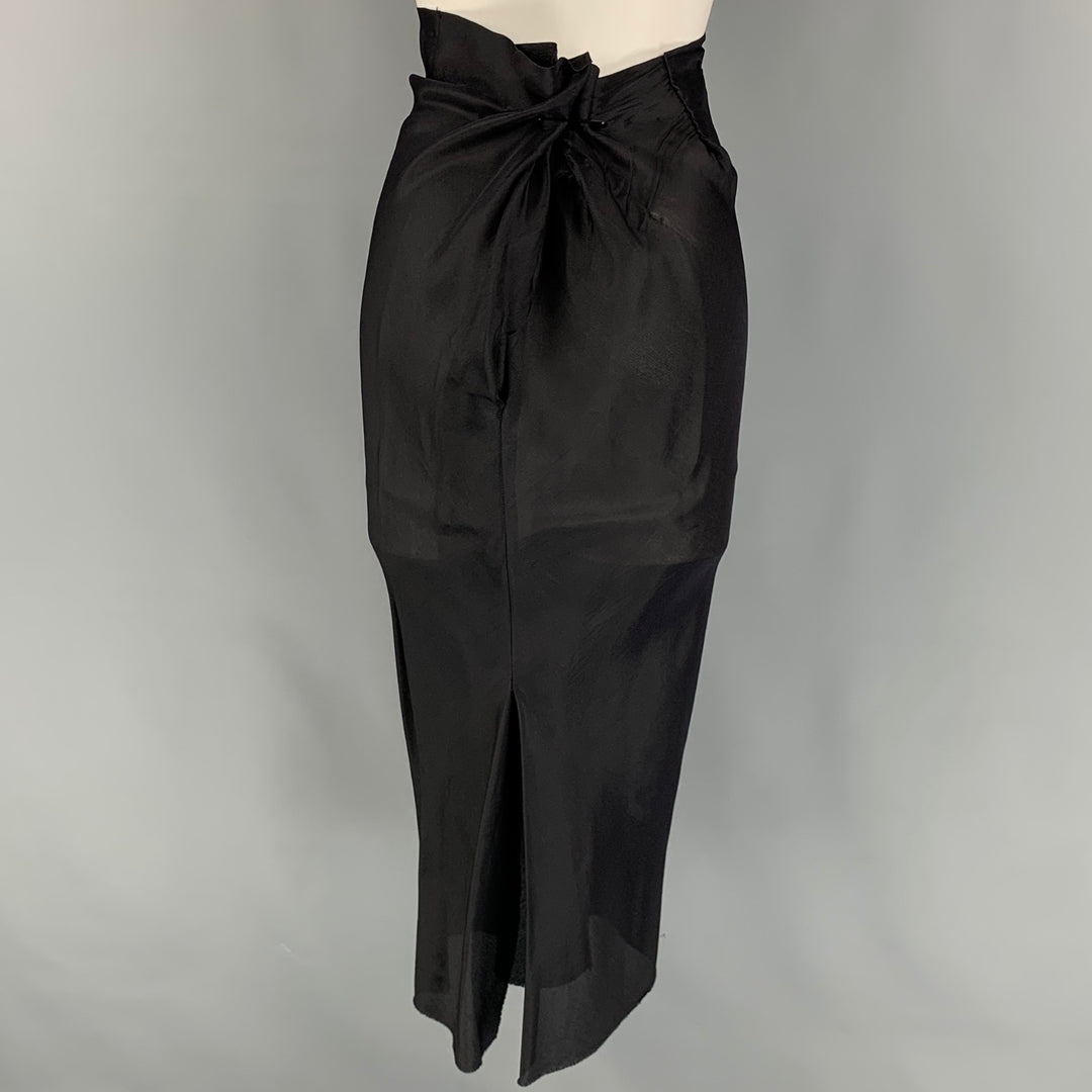 Archive YOHJI YAMAMOTO Size XS Black Raw Edge Organza Safety Pin Skirt Set