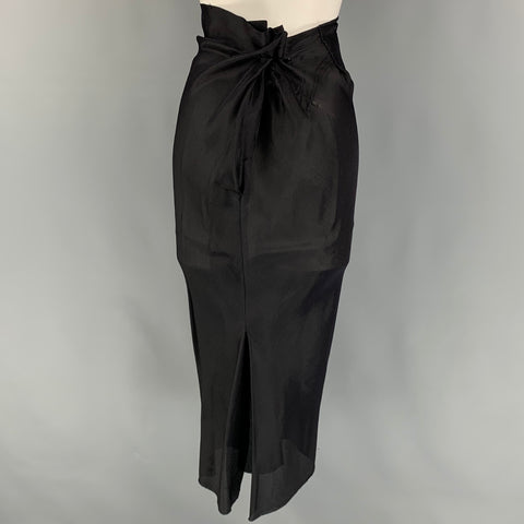 Archive YOHJI YAMAMOTO Taille XS Noir Raw Edge Organza Safety Pin Jupe Ensemble