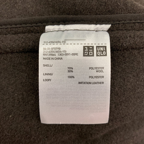 J.W.ANDERSON x UNIQLO Size XL Brown & Green Plaid Polyester / Wool Coat