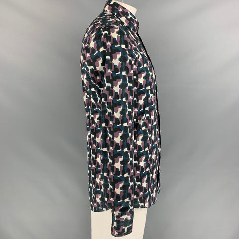 HUGO BOSS Size L Multi-Color Camo Cotton Button Down Long Sleeve Shirt