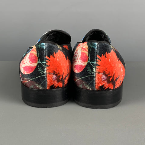 PAUL SMITH Size 10 Multi-Color Floral Velvet Loafers