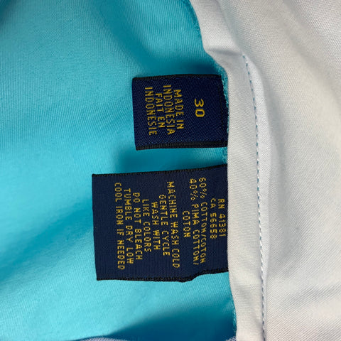 POLO by RALPH LAUREN Size 30 Light Blue Cotton Zip Fly Shorts
