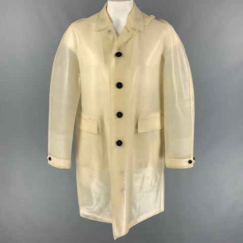 BURBERRY PRORSUM SS 13 Size 46 Beige Rubber Raincoat
