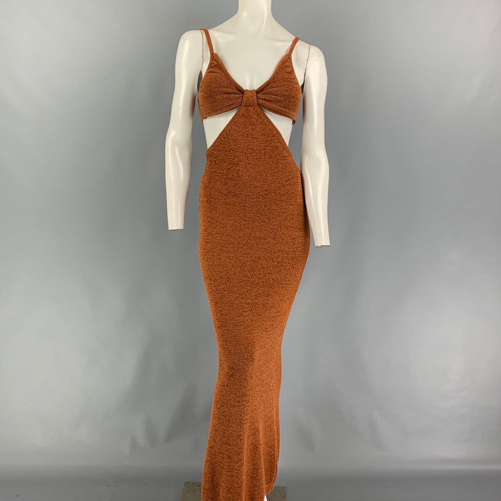 CULT GAIA Size S Rust Cotton Polyester Serita Knit Dress