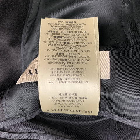 BURBERRY LONDON Size 34 Regular Black Wool / Mohair Tuxedo Suit