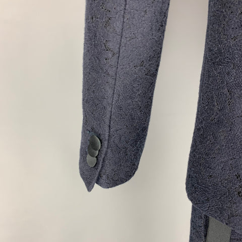 Nº21 Size 38 Navy Lace Cotton / Polyamide Shawl Collar Tuxedo Suit