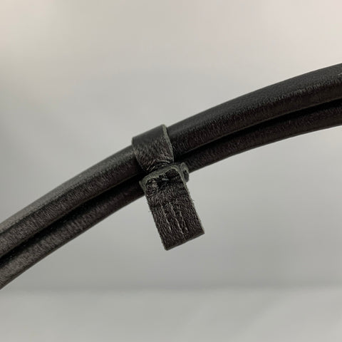 BOTTEGA VENETA Waist Size S Black Silver Leather Snake Belt