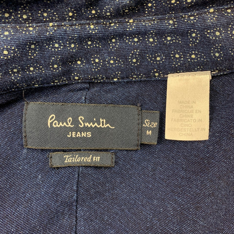 PAUL SMITH JEANS Size M Indigo Paisley Cotton Button Down Long Sleeve Shirt