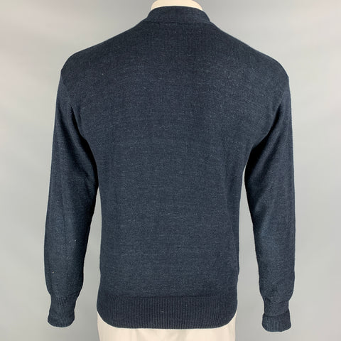 45rpm Size L Indigo Knitted Cotton Buttoned Cardigan