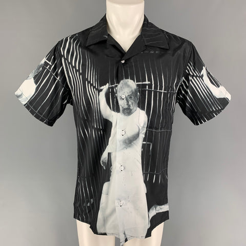 WACKO MARIA x The Silence of the Lambs Size M Black White Graphic Short Sleeve Shirt