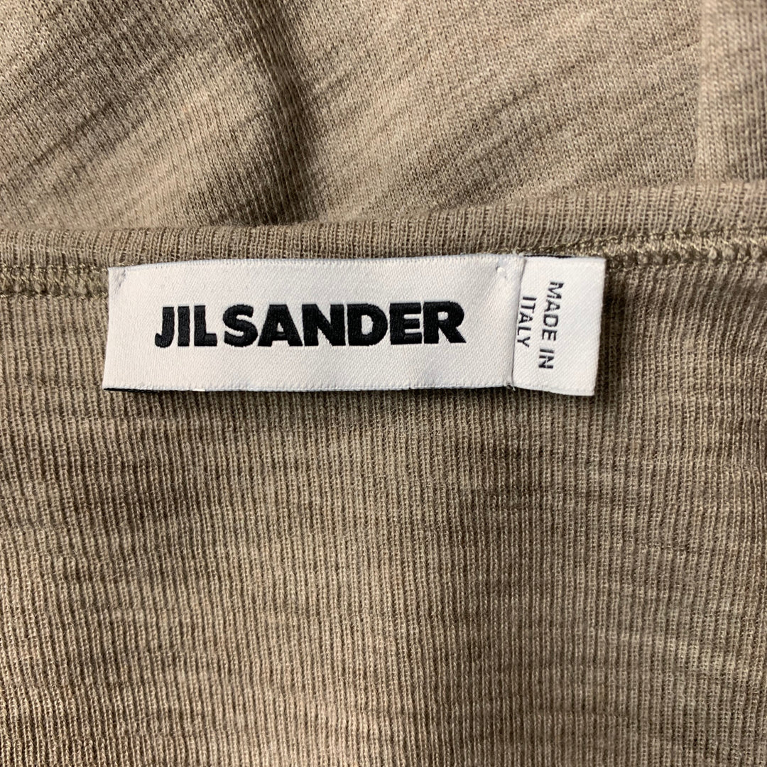 JIL SANDER Size M Taupe Wool & Angora Knit Top