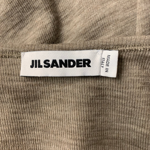 JIL SANDER Talla M Top de punto de lana y angora color topo