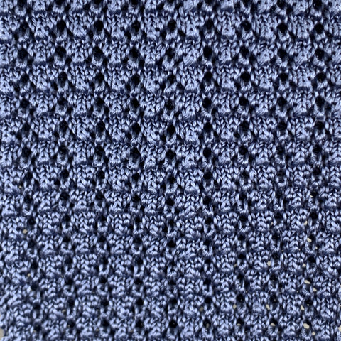 HAYWARD LONDON Steel Blue Silk Textured Knit Tie
