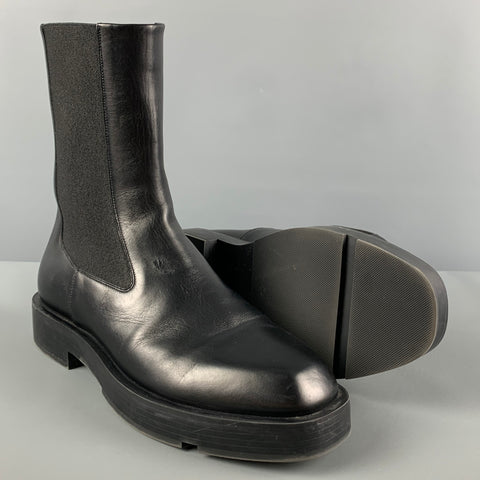 GIVENCHY Size 8 Black Leather Chelsea Boots