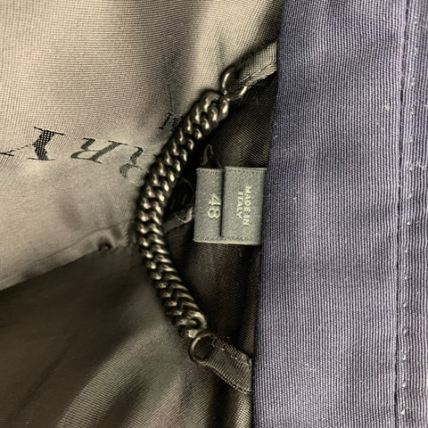 BURBERRY PRORSUM Size 38 Regular Navy Blue Virgin Wool Notch Lapel Tuxedo Suit