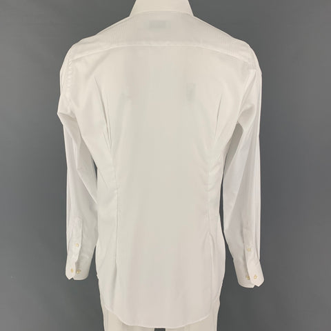 Camisa de manga larga con botones de algodón blanco talla XL ETON
