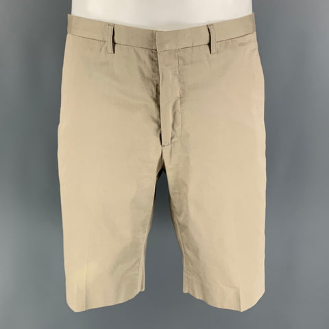 PS by PAUL SMITH Size 32 Khaki Solid Cotton Zip Fly Shorts