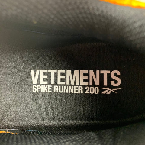 VETEMENTS Size 9 Orange Black Color Block Nylon Spike Runner Sneakers