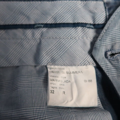BRIONI Size 32 x 30 Blue Light Weight Cotton / Linen Straight Leg Jeans
