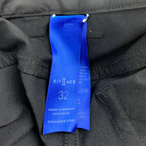 KIT AND ACE Size 32 Black Nylon Casual Pants