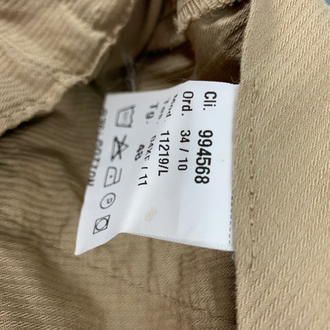 GOODS Taille 32 Pantalon décontracté en coton kaki à devant plat