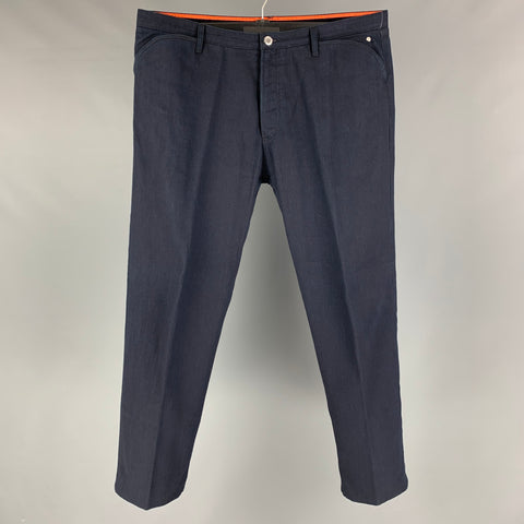 LOUIS VUITTON Size 36 Indigo Cotton Zip Fly Casual Pants