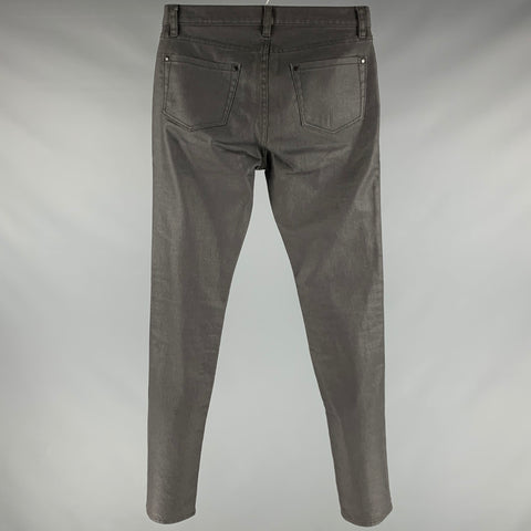 JOHN VARVATOS Taille 30 Jean Gris Argent Coton Elasthanne