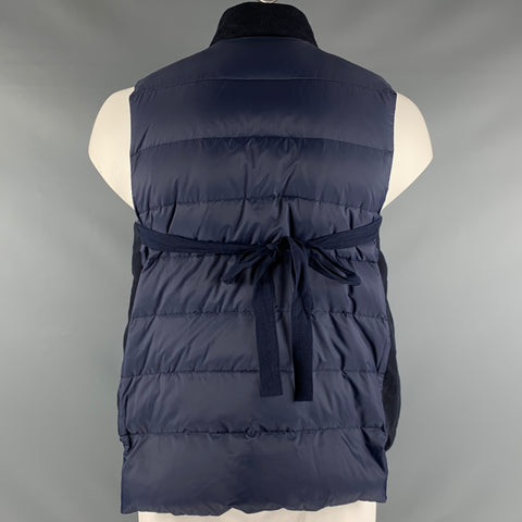 COSMIC WONDER Size L Navy Linen Snaps Vest