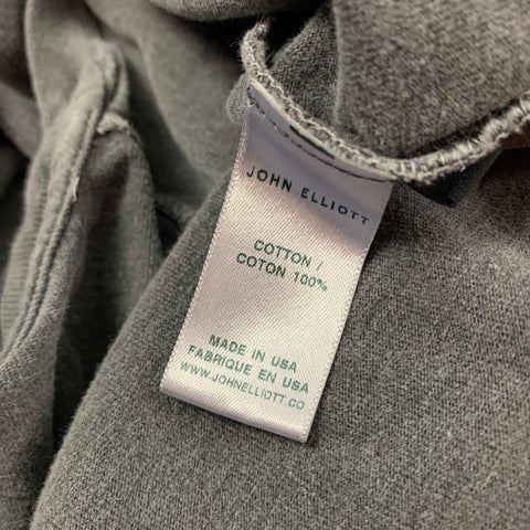 JOHN ELLIOTT Size L Grey Cotton Long Sleeve T-shirt