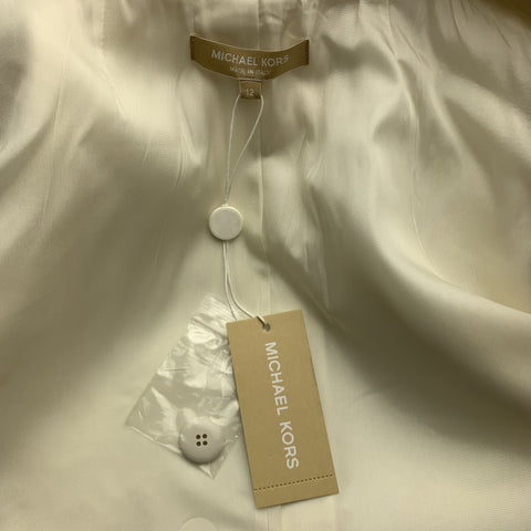 MICHAEL KORS Taille 12 Veste double boutonnage en laine vierge crème