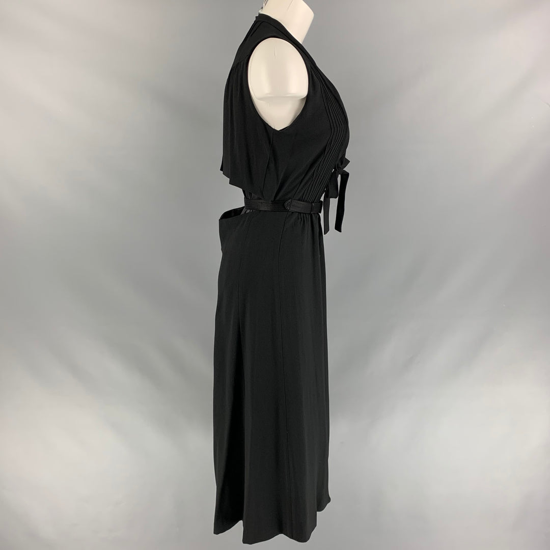 MARC JACOBS Size 0 Black Acetate / Viscose Solid Dress