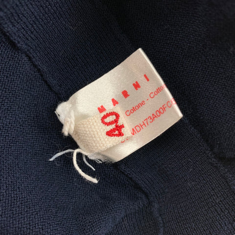 MARNI Size 4 Navy Cotton Dolman Sleeve Pullover