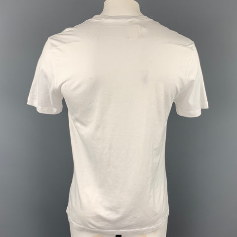 DIOR HOMME Taille XL T-shirt à manches courtes en coton graphique blanc